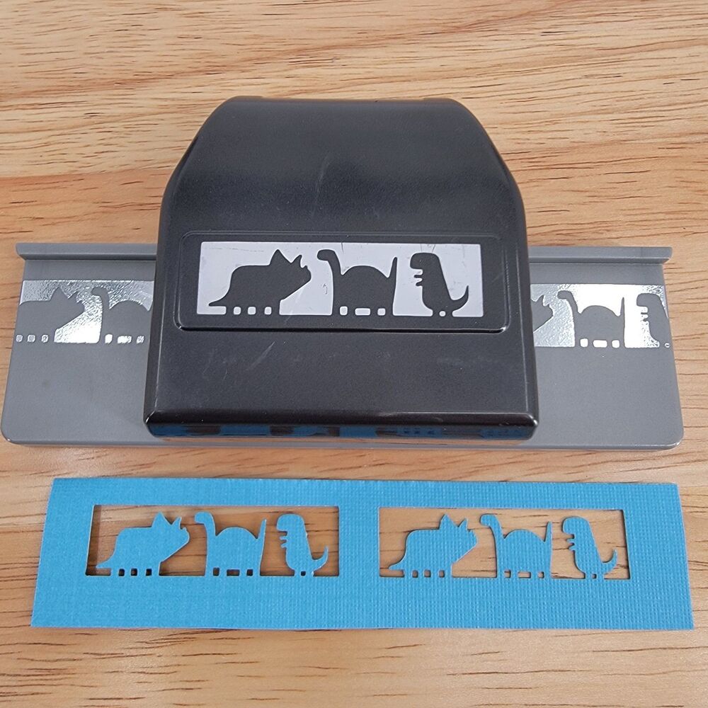 EK Success DINOSAURS Paper Card Scrapbooking Border Punch 2"X0.5" Cutout